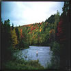 This is a photo of a river in the Great North Wood region of New Hampshire