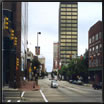 This is a photo of a street in down town Manchester, NH
