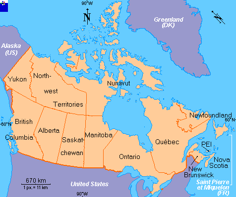 map of canada and provinces. Canadian Map