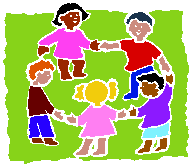 Children playing ring-around-the-rosie